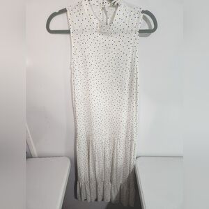 Miss SELFRIDGE 100% VISCOSE Black/ Yellow Polka Dot Dress, Size 4